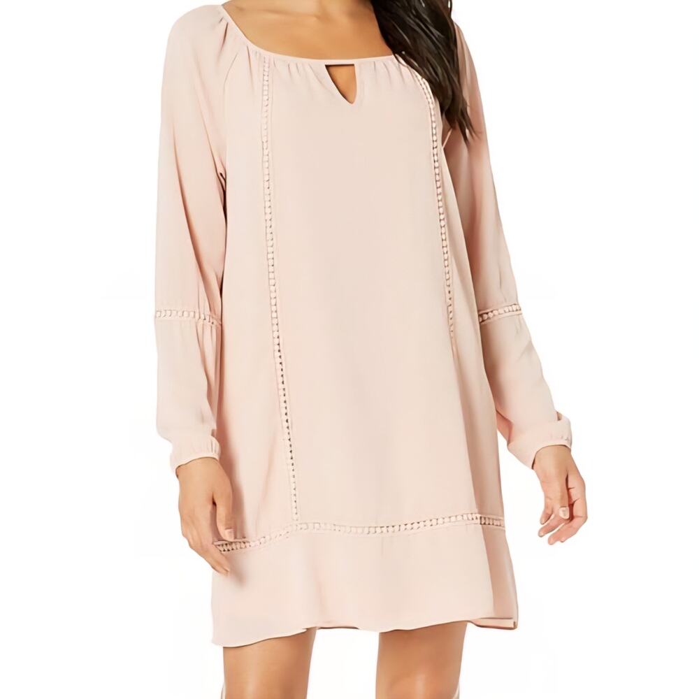 WRANGLER | NWT Soft Pastel Pale‎ Pink Western Flowy Tunic Sheath Mini Dress | S